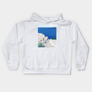 Santorini, Greece Travel Kids Hoodie